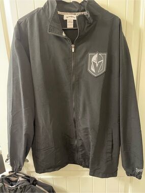 NHL Black Vegas Golden Knights Logo Windbreaker Jacket